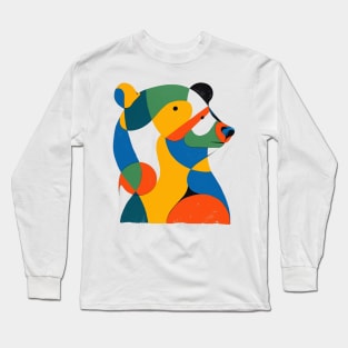 Picasso Style Bear Long Sleeve T-Shirt